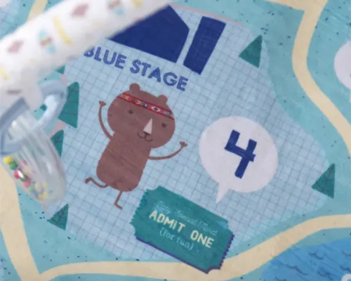 Игровой коврик Kikka Boo Summer Festival, Синий