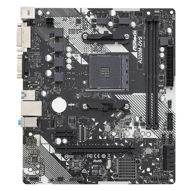 Placă de bază ASRock A320M-DVS R4.0, AM4, AMD A320, Micro-ATX
