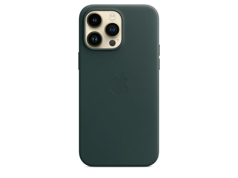 Original iPhone 14 Pro Max Leather Case with MagSafe - Forest Green, Model A2909