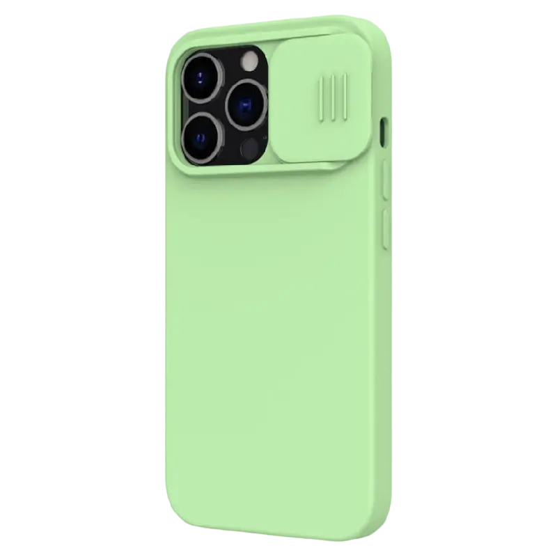 Чехол Nillkin iPhone 13 Pro Max, CamShield Silky Silicone, Mint Green