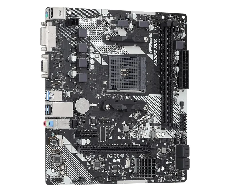 Placă de bază ASRock A320M-DVS R4.0, AM4, AMD A320, Micro-ATX