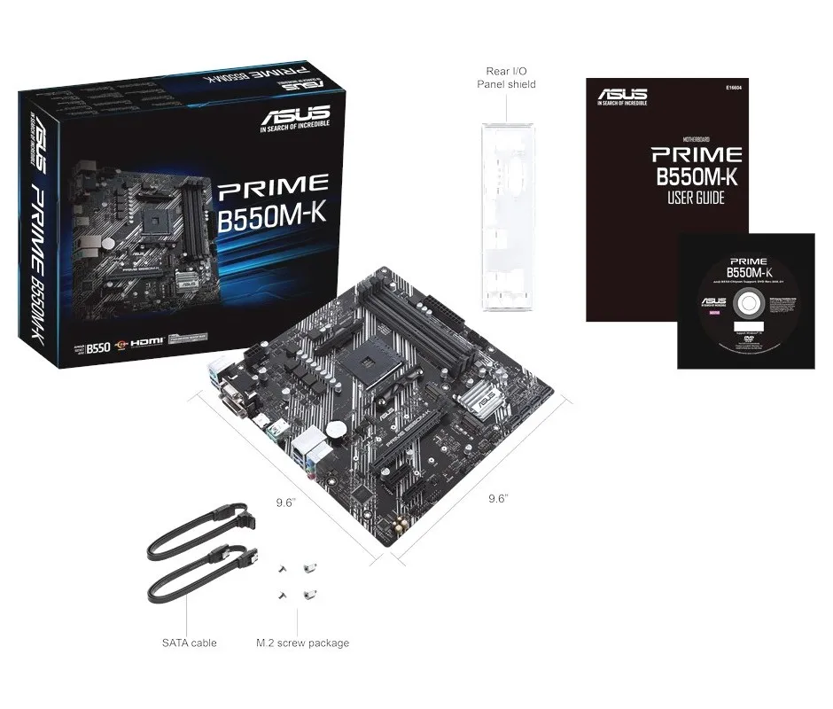 Placă de bază ASUS PRIME B550M-K, AM4, AMD B550, Micro-ATX