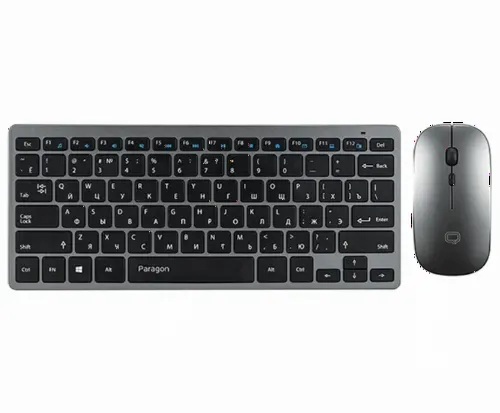 Set Tastatură + Mouse QUMO Paragon, Fără fir, Argintiu