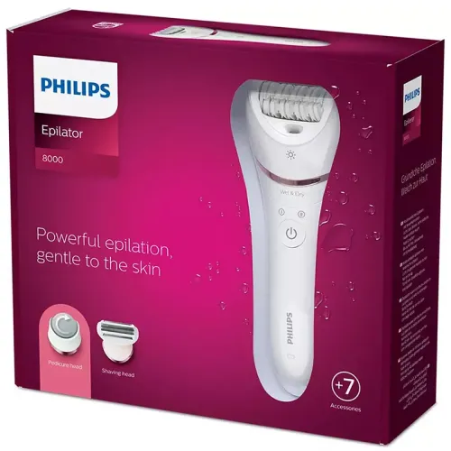 Эпилятор PHILIPS BRE730/10, Белый Розовый