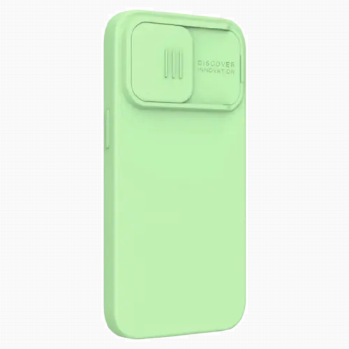 Чехол Nillkin iPhone 13 Pro Max, CamShield Silky Silicone, Mint Green