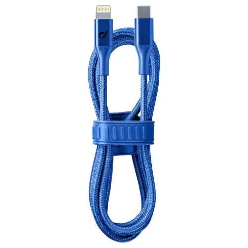 Cablu încărcare și sincronizare Cellularline Satellite MFI, USB Type-C/Lightning, 1m, Albastru