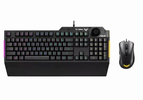 Gaming Keyboard & Mouse Asus TUF K1/M3, Mech-Brane, Spill-resistance, RGB, Wrist rest, US Layout