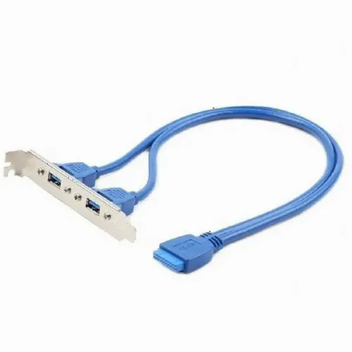 Cable, Dual USB 3.0 receptacle on bracket, CC-USB3-RECEPTACLE