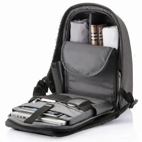 Rucsac pentru Laptop Bobby PRO, 15.6", Piele artificială, Negru