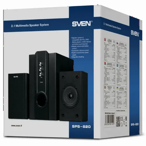 Boxe pentru calculator 2.1 SVEN SPS-820, Negru