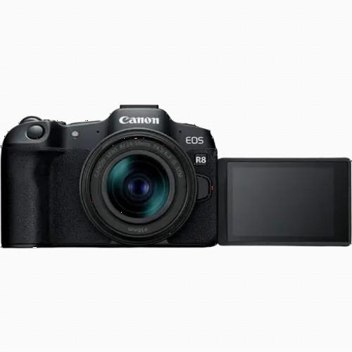 Aparat Foto Mirrorless Canon EOS R8 & RF 24-50mm f/4.5-6.3 IS STM KIT, Negru