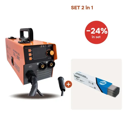 Tik Tok Сварочный аппарат Technoworker 3 в 1 200 + электроды ADRIA R 2.0*300 3.7 кг (Хорватия)