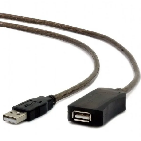 Удлинитель Cablexpert UAE-01-5M, USB Type-A (M)/USB Type-A (F), 5м, Чёрный