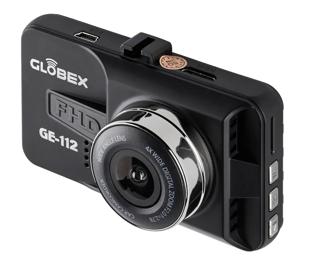 Автомобильный видеорегистратор Globex GE-112, Full-HD 1080P, Чёрный