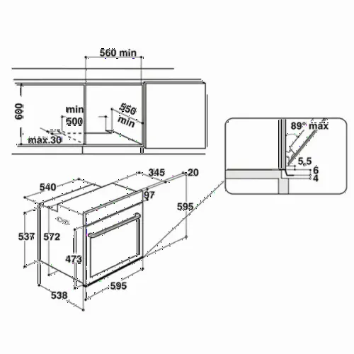 Электрический духовой шкаф Whirlpool 6th Sense Absolute KZ9 6230 IX, Нержавеющая сталь
