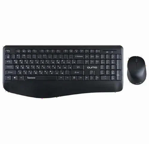 Set Tastatură + Mouse QUMO Space, Fără fir, Negru