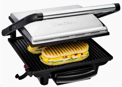 Grătar electric Tefal Inicio Grill, 2000W, Argintiu