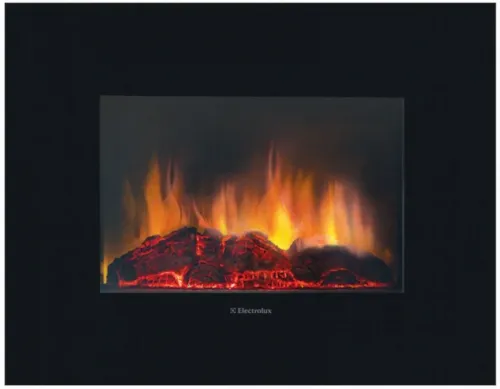 Электрический камин Electrolux EFP/W-1100ULS, 1800Вт, Чёрный