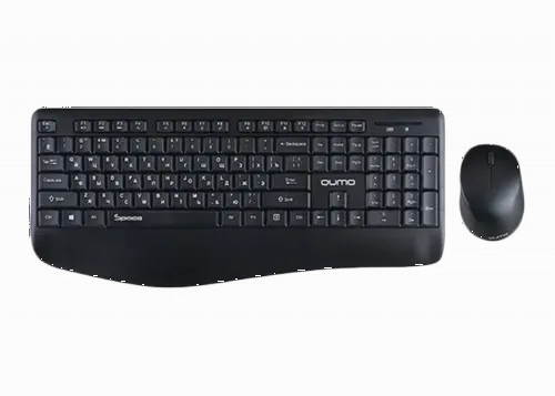 Set Tastatură + Mouse QUMO Space, Fără fir, Negru
