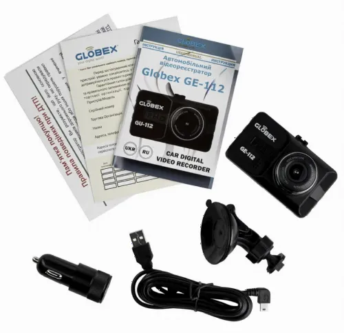 Автомобильный видеорегистратор Globex GE-112, Full-HD 1080P, Чёрный