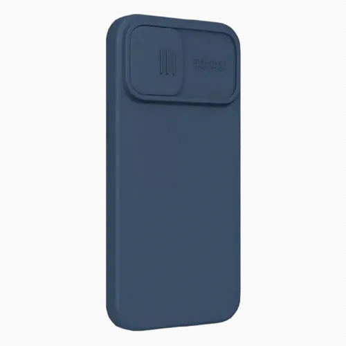 Чехол Nillkin iPhone 13 Pro Max, CamShield Silky Silicone, Темно-синий