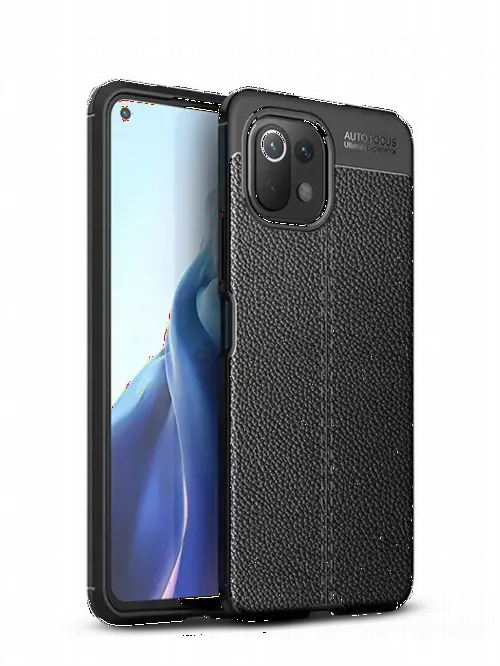 Xcover husa p/u Xiaomi Mi11 Lite, Leather, Black