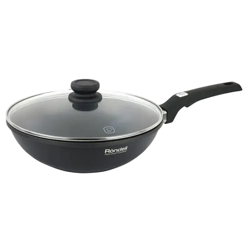 Tigaie WOK Rondell RDA-1349, 28cm, Negru