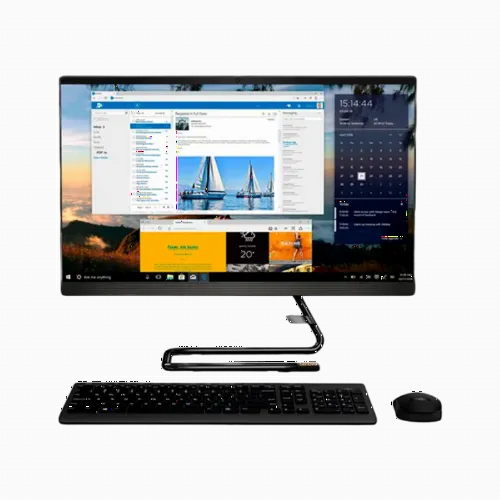 Computer All-in-One Lenovo IdeaCentre A340-22IGM, 21,5", Intel Pentium J5040, 4GB/256GB, Windows 10 Home, Negru