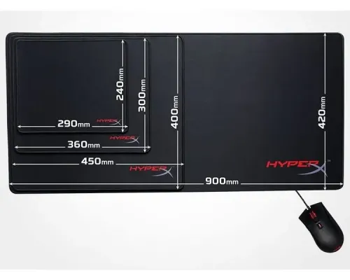 Игровой коврик для мыши HyperX FURY S Pro, Medium, Чёрный