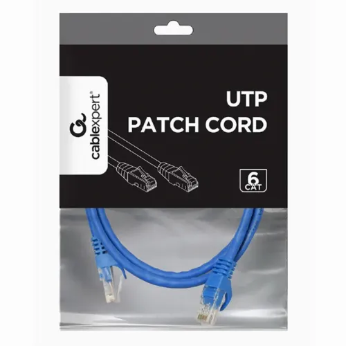 Patch cord Cablexpert PP6U-1M/B, Cat6 UTP, 1m, Albastru