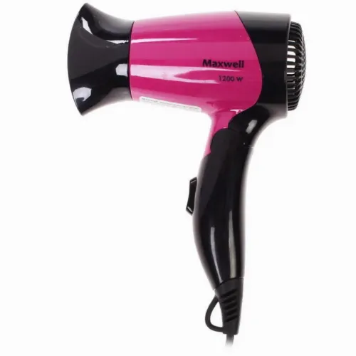 Uscător de păr compact Maxwell MW-2007, 1200 W, Negru | Roz
