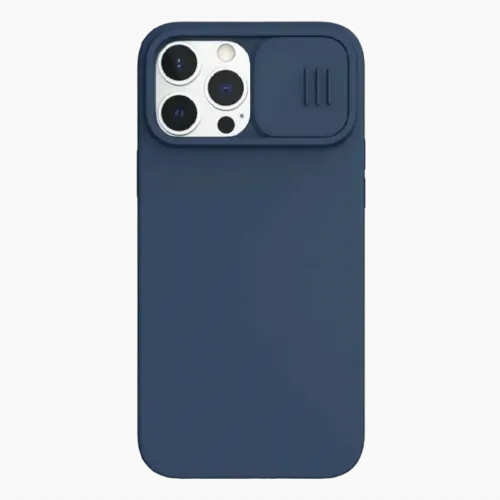 Чехол Nillkin iPhone 13 Pro Max, CamShield Silky Silicone, Темно-синий