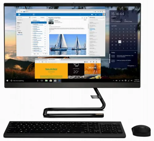 Computer All-in-One Lenovo IdeaCentre A340-22IGM, 21,5", Intel Pentium J5040, 4GB/256GB, Windows 10 Home, Negru