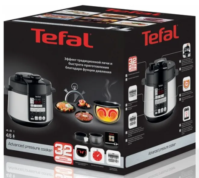 Мультиварка-скороварка Tefal CY621D34, Серебристый