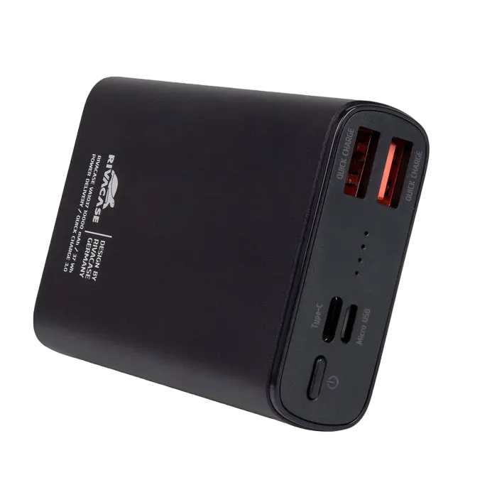 Power Bank Rivacase 10000 mAh QC 3.0/PD, VA1037, Black