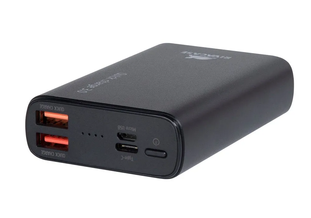 Power Bank Rivacase 10000 mAh QC 3.0/PD, VA1037, Black