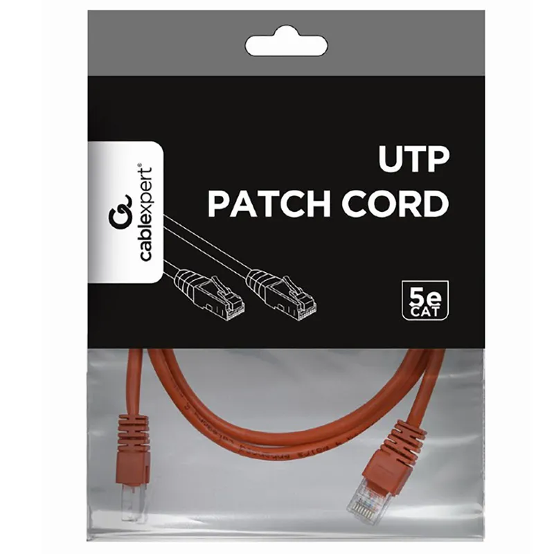 Patch cord Cablexpert PP12-1M/R, CAT5e UTP, 1m, Roșu