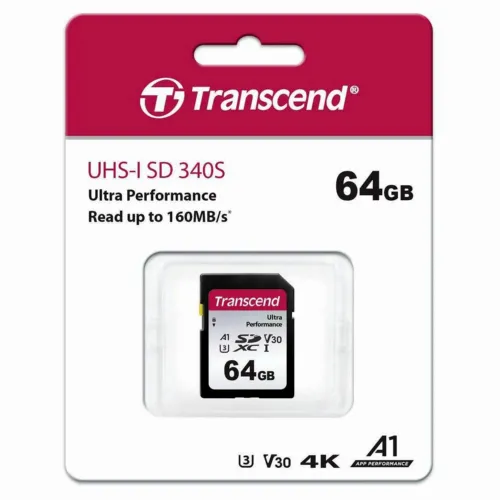 ..64GB  SDXC Card (Class 10) UHS-I , U3, Transcend 340S  