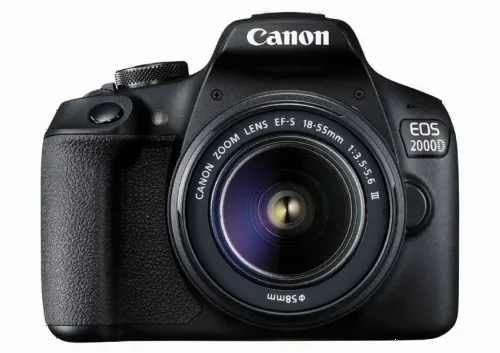 Aparat foto DSLR Canon EOS 2000D + EF-S 18-55 DC III, Negru