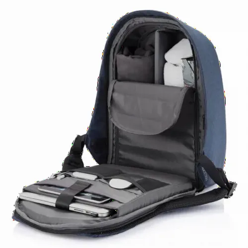 Rucsac pentru Laptop Bobby PRO, 15.6", Piele artificială, Albastru închis