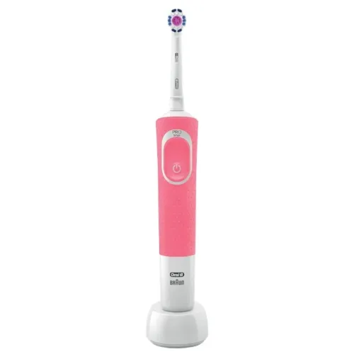 Электрическая зубная щетка Oral-B Vitality 100 Cross Action, Белый Розовый