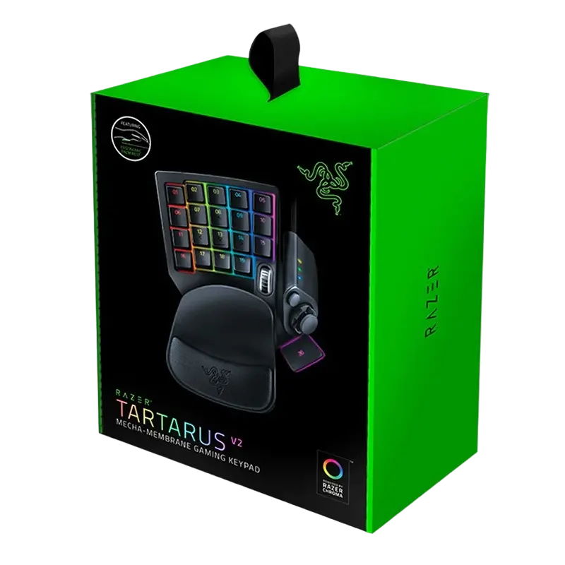 Gaming Keypad Razer Tartarus V2, Ergonomic Mecha-Membrane Keypad, 32 Keys. RGB, USB