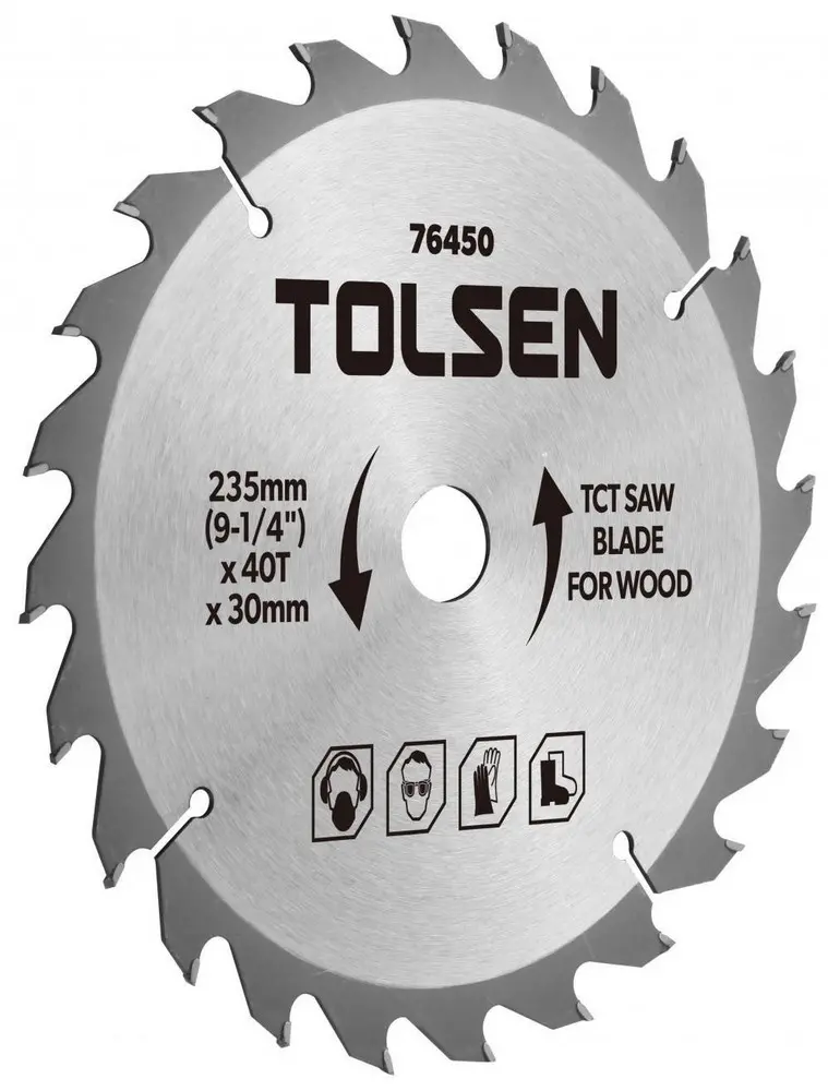 Круглый диск с вакуумом по дереву TOLSEN 185x30x40T