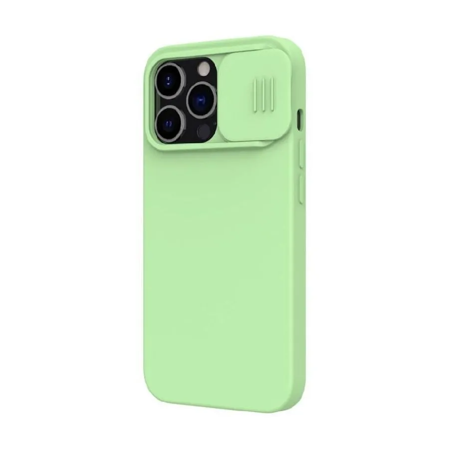 Чехол Nillkin iPhone 13 Pro, CamShield Silky Silicone, Mint Green