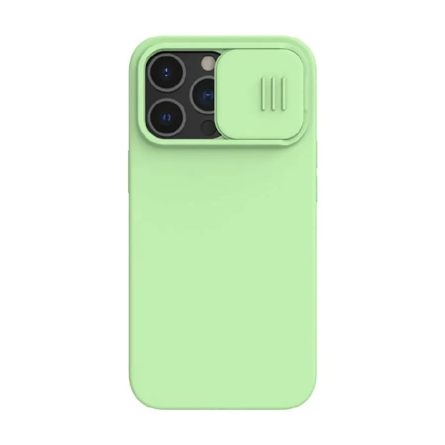 Чехол Nillkin iPhone 13 Pro, CamShield Silky Silicone, Mint Green