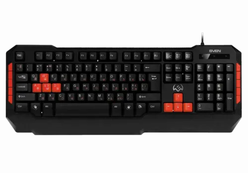 Set Tastatură + Mouse + Mouse Pad SVEN GS-9000, Cu fir, Negru/Rosu
