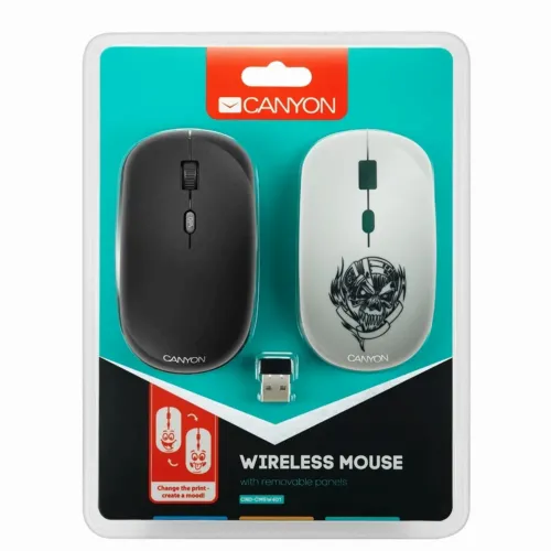 Mouse Wireless Canyon CND-CMSW401MC, Multicolor