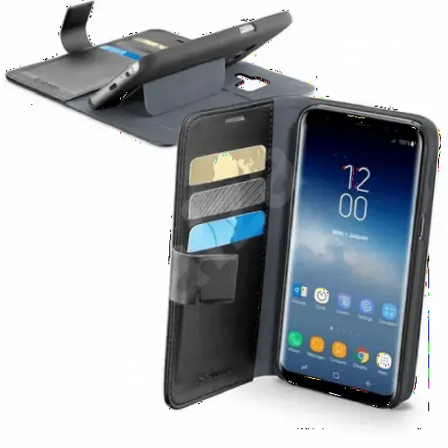 Husă tip carte Cellularline Book Agenda -  Galaxy S9+, Negru