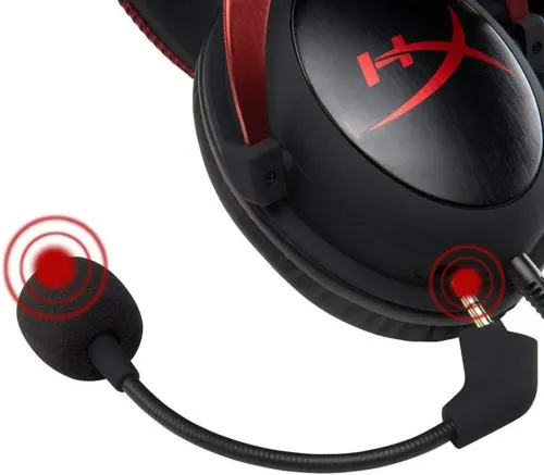 Căști gaming HyperX Cloud II, Cu fir, Negru/Roșu