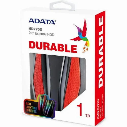 HDD portabil extern ADATA HD770G,  1 TB, Roșu (AHD770G-1TU32G1-CRD)